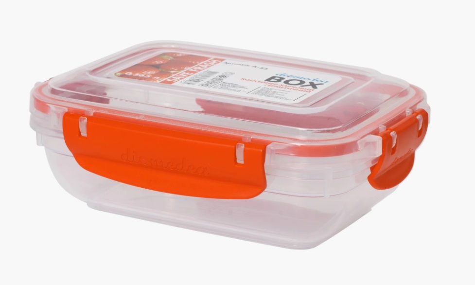 Контейнер для харчових продуктів з кришкою Diomedea №54 800 мл помаранчевий